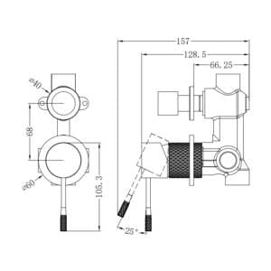 Opal Shower Mixer With Diverter