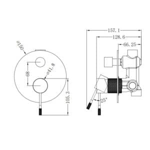 Opal Shower Mixer With Diverter