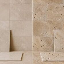 Travertine look tiles compared with natural travertine for Perth homes