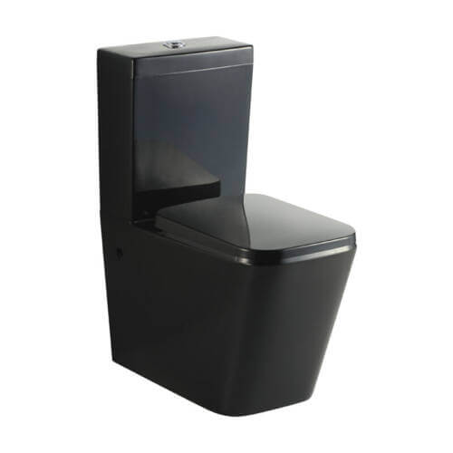 Black Cube Wall Faced Toilet Suite Cube Black toilet