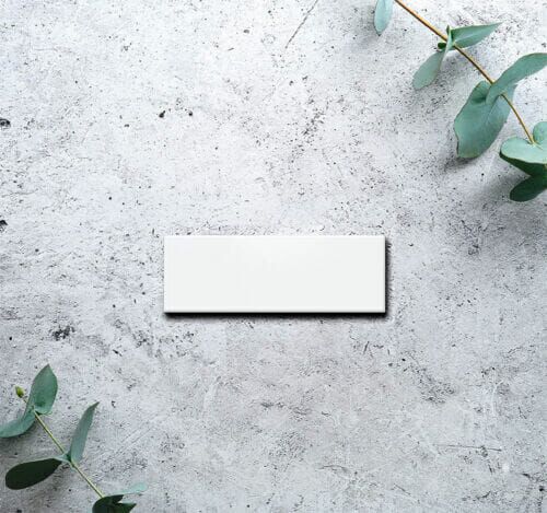 Matte White Wall Tile 100x300mm White Wall Tile-100mm x 300mm