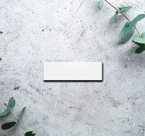 White Wall Tile-75mm x 300mm