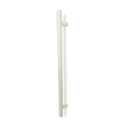 Round Vertical Heated Towel Rail – Matte White Matte White Vertical Heated Towel Rail