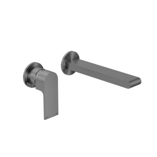 Bianca Wall Basin-Bath Mixer Separate Back Plate 230mm Gunmetal