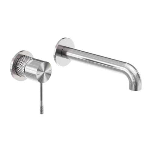 Opal Wall Basin/Bath Mixer Separate Back Plate 160mm Brushed Nickel