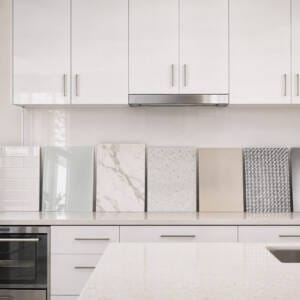 Kitchen splashback materials compared in a modern Perth kitchen