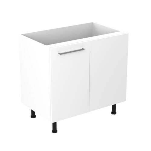 90cm Magic Corner Pull Out Cabinet Left Hand with Sky Gunmetal Handel (Side View)
