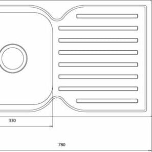 Classic Square 780 Kitchen Sink Specs