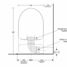 Space Solution Skew Close Coupled Suite Top View Dimensions