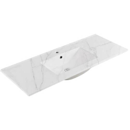 120cm Ceramic Vanity Top Carrara Marble