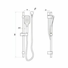 Huntingwood Hand Shower on Rail specs