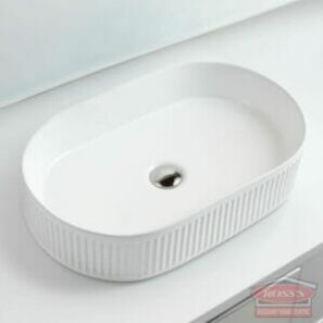 Olympic Fluted Vessel White Installation