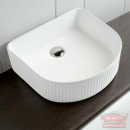 Quadrant Fluted Vessel White Installation