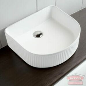 Quadrant Fluted Vessel White Installation