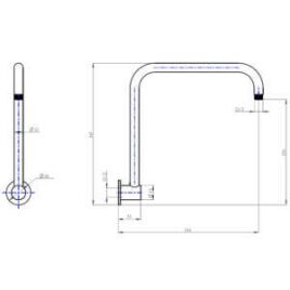 sky round shower arm sizes