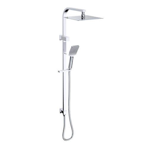 Sky Square Shower Rail Set Chrome