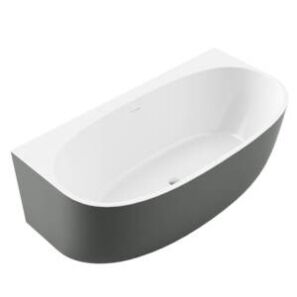 Morocco Bath White inside Grey Outside side view