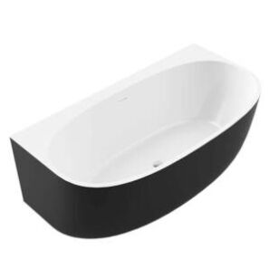 Morocco Bath White inside Black Outside Side View