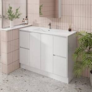 modern bathroom with Laura 120cm PVC Vanity