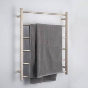 Non-heated Round Ladder Towel Rail Brushed Nickel 700x830mm