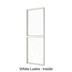 Two Panels Coupled Fixed Window White Lustre Inside