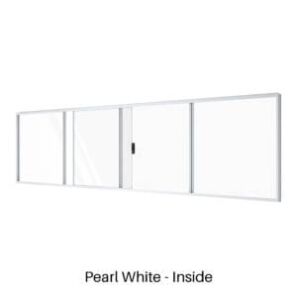 Single Slider for 2nd Panel with three fixed lites Pearl White Inside