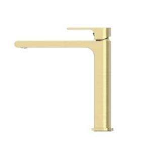 Bianca Mid Tall Basin Mixer Side Brushed Gold NR321501dBG Bianca Mid Tall Basin Mixer Side View