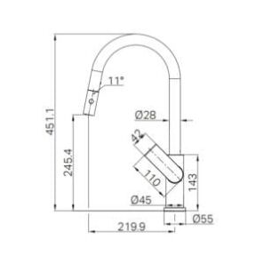 Bianca Pull Out Sink Mixer With Vegie Spray Function Drawings Bianca Pull Out Sink Mixer With Vegie Spray Function Drawings