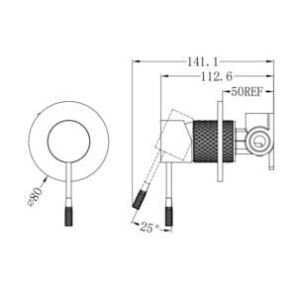 Opal Shower Mixer 80mm Plate