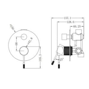 Opal Shower Mixer With Diverter