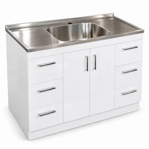 Alpine Kitchenette Sink & Cabinet PVC 120cm
