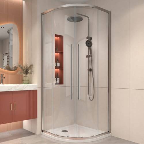 Alpine Curved Corner Entry Silver Alpine Curved Corner Entry Silver