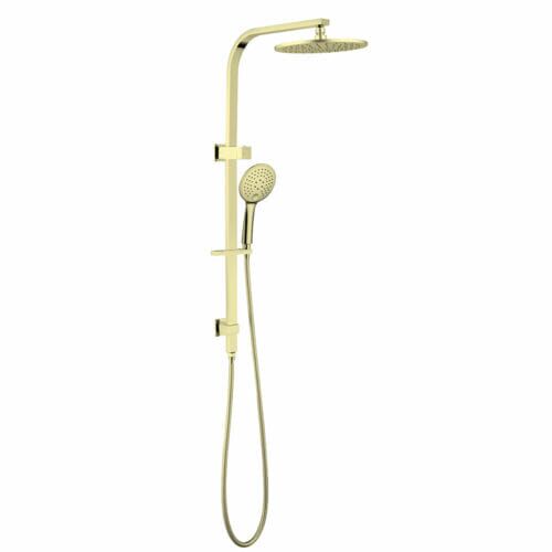 Celia/Bianca Brushed Gold Twin Shower Set with Round design