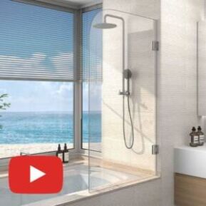 Alpine Curved Pivot Bath Screen