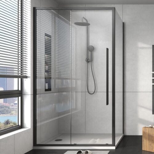 Alpine Sliding Door & Return Matte Black