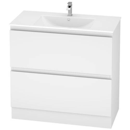Marine Double Drawer & Kickboard 90cm PVC Vanity Unit