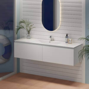Marine 150cm Single Bowl Vanity Unit in Bathroom