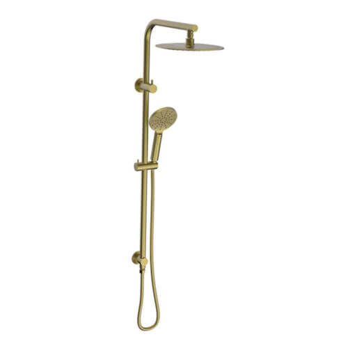 Sky Round Shower Rail Set Brushed Gold