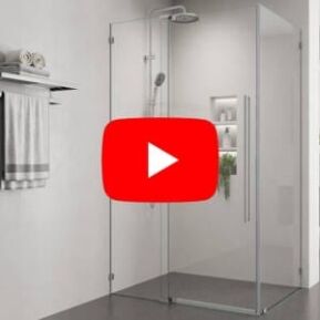 Alpine Frameless Pivot Door and Return youtube