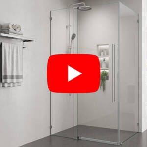 Alpine Frameless Pivot Door and Return youtube