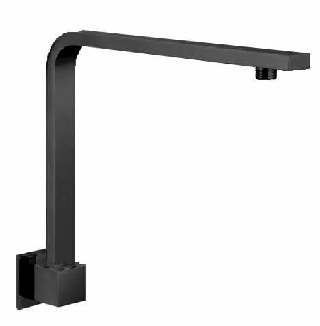 Cube Hi-rise Shower Arm Black Square Hi-rise Shower Arm (Satin Black)
