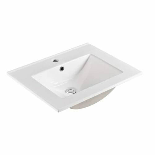 60cm Ceramic Vanity Top – 1 or 3 Taphole 60cm Ceramic Vanity Top