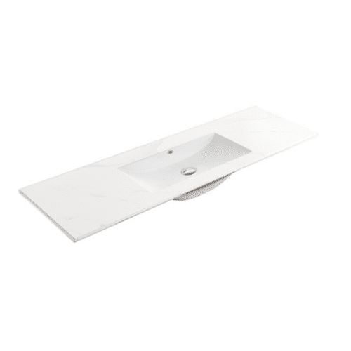 Mountain Snow Sintered Stone Single Vanity Top – 150cm 150cm-stone-Vanity-Top-discount-cheap