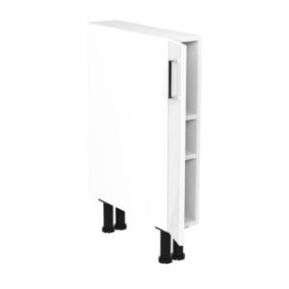 15cm Slimline Base Cabinet Left Hand with Sky Chrome Handle (Door Open)