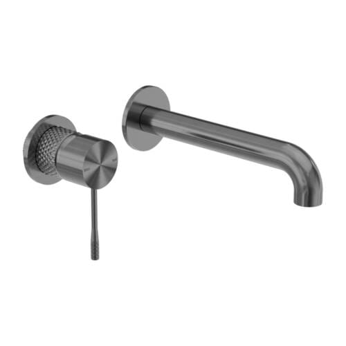 Opal Wall Basin-Bath Mixer Separate Back Plate 185mm Graphite NR251907bGR