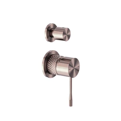Opal Brushed Bronze Shower Mixer With Diverter Separate Plate Opal Shower Mixer With Diverter Separate Plate Brushed Bronze NR251909eBZ