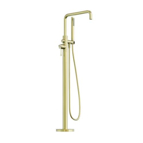Opal Freestanding Bath Mixer With Hand Shower Brushed Gold NR251903ABG