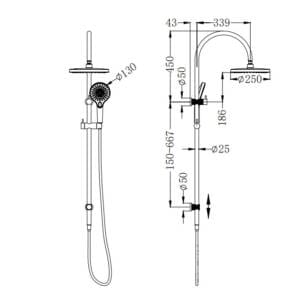 Opal Twin Shower