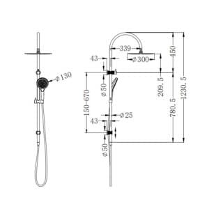 Opal Twin Shower With Air Shower II