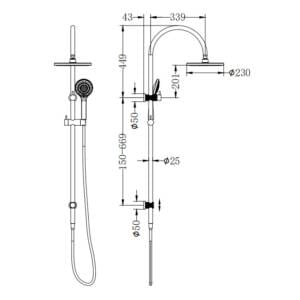 Opal Twin Shower With Air Shower